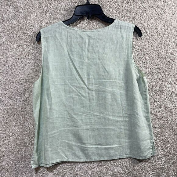 Habitat 3 Piece Skirt Set Women's Small 100% Linen Mint Green Floral Maxi Blazer - Picture 9 of 12